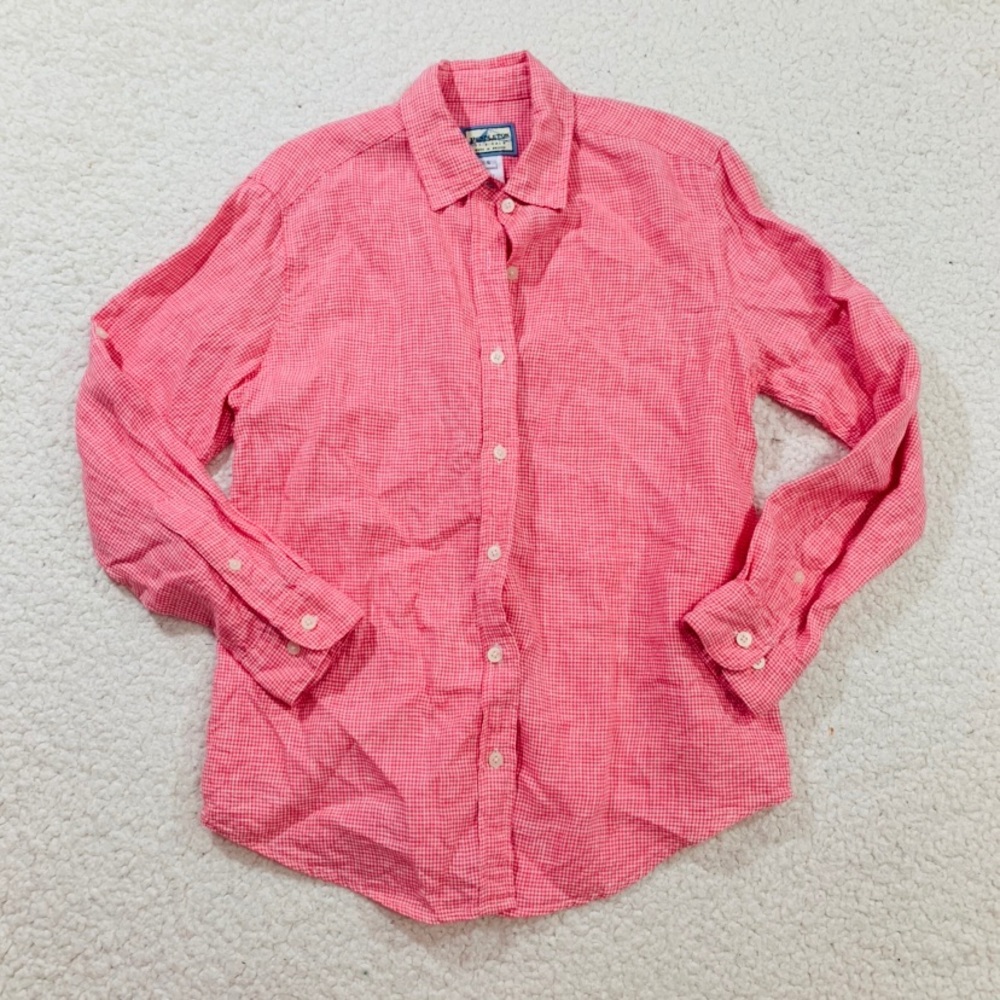 Pendleton originals pink linen button front shirt